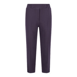 Broek met elastische band | aubergine