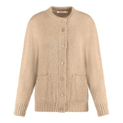 Gilet bouclet met zakken | taupe