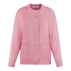 Gilet bouclet met zakken | vieux rose