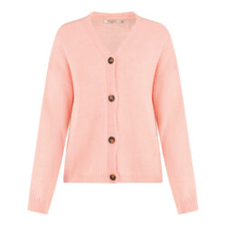 Gilet met houten knopen | rose