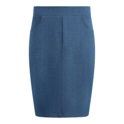 Rok jeans recht model met elastische band en zakken