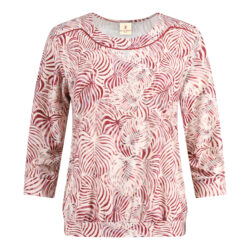 T-shirt bedrukt 3/4 mouw | bordeaux