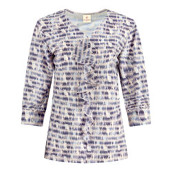 T-shirt bedrukt 3/4 mouw | blauw