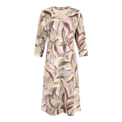 Kleed V-hals daim A-lijn 3/4 mouw | mauve